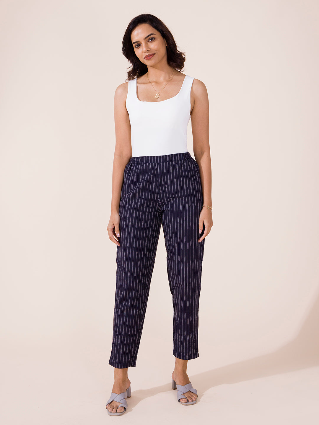 Lady Ankle-length Pencil Pants Trouser Shiny Imitation Silk Satin Casual  Fashion | eBay